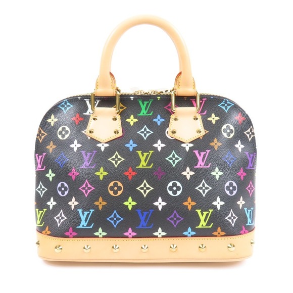 Louis Vuitton Alma PM Vintage Studded Spike Handbag Nume Leather Noir - Picture 2 of 13